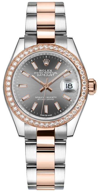 replique Montre femme Rolex Datejust 31 cadran rhodié foncé 278381RBR