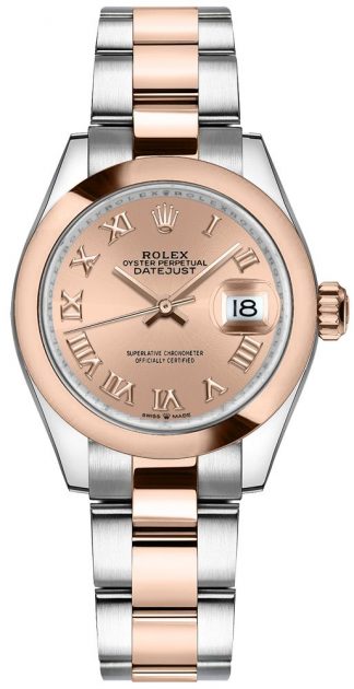 replique Montre femme Rolex Datejust 31 cadran rose chiffres romains 278241