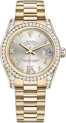 replique Montre femme Rolex Datejust 31 en or jaune 178158