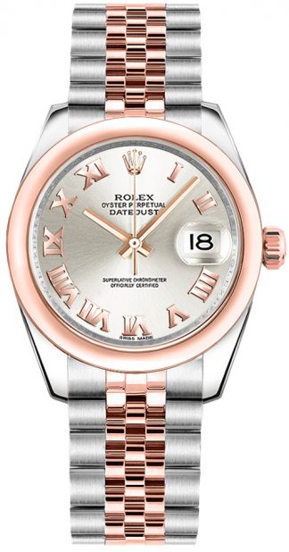 replique Montre femme Rolex Datejust 31 en or rose et acier 178241