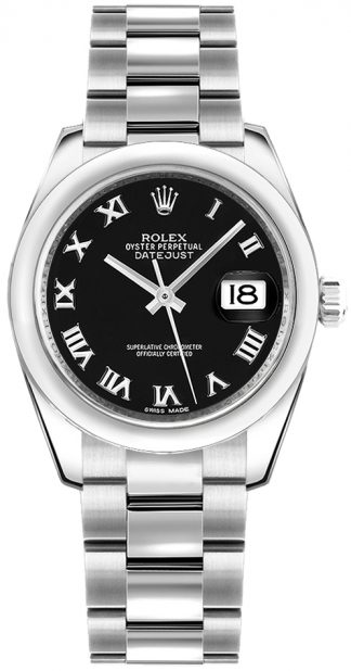 replique Montre femme cadran noir Rolex Datejust 31 178240