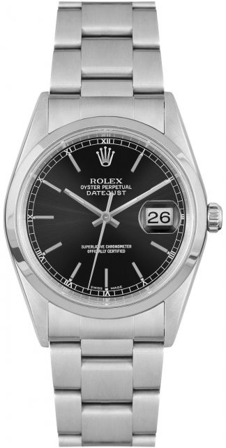 replique Montre homme Rolex Datejust 36 cadran noir 16200