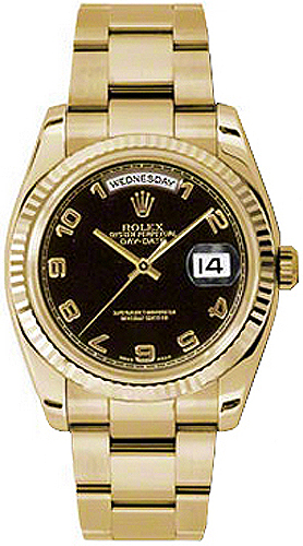 replique Montre homme Rolex Day-Date 36 en or jaune 118238