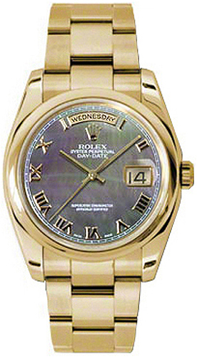 replique Montre homme Rolex Day-Date 36 en or jaune massif 118208