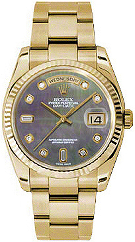 replique Montre homme Rolex Day-Date 36 en or jaune massif 18 carats 118238