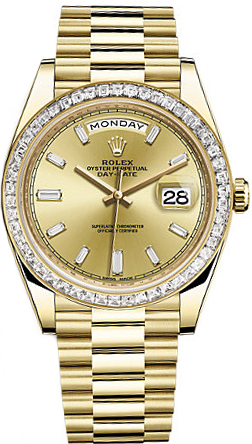 replique Montre homme Rolex Day-Date 40 en or massif 228398TBR