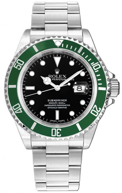 replique Montre homme Rolex Submariner Date Kermit cadran noir 16610