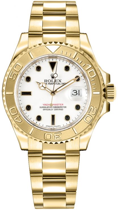 replique Montre pour homme Rolex Yacht-Master 35 en or 168628