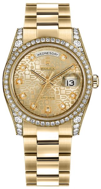 replique Montre suisse Rolex Day-Date 36 Gold Diamond 118388