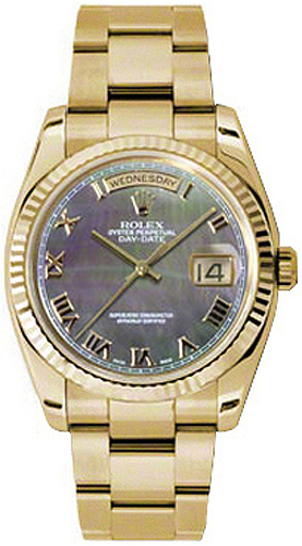 replique Montre suisse Rolex Day-Date 36 lunette cannelée 118238