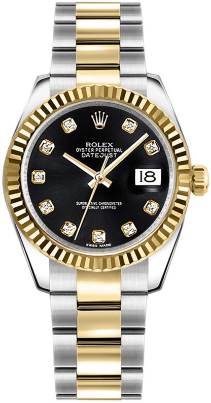 replique Rolex Datejust 31 Black Dial Women's Watch 178273