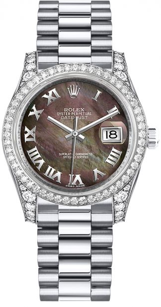 replique Rolex Datejust 31 Black Diamond Watch Diamond Dial 178159