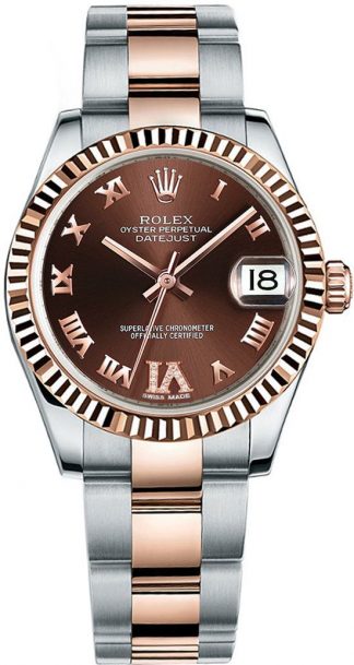 replique Rolex Datejust 31 Brown Chocolate Dial Watch 178271