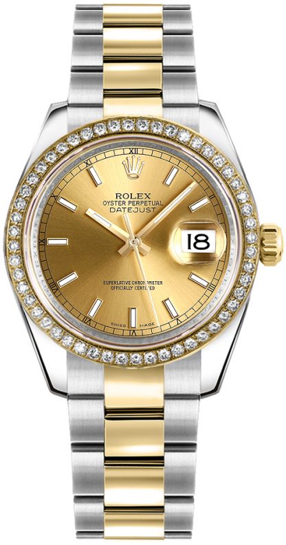 replique Rolex Datejust 31 Champagne Dial Montre 178383