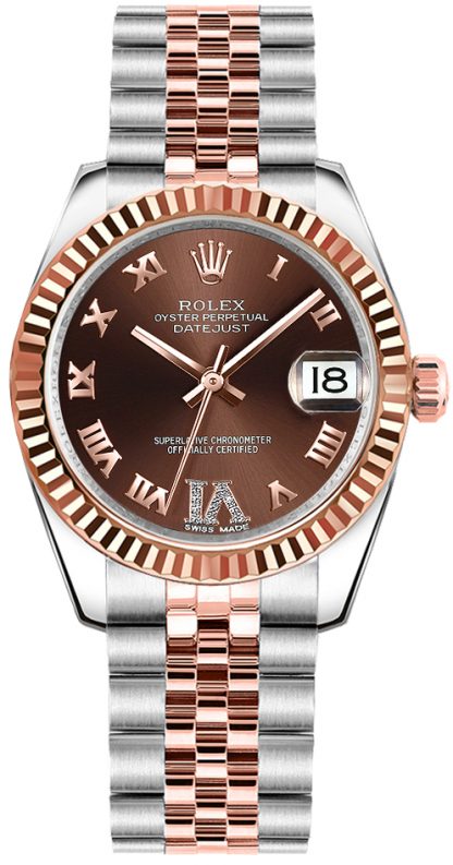 replique Rolex Datejust 31 Chocolate Dial Watch 178271