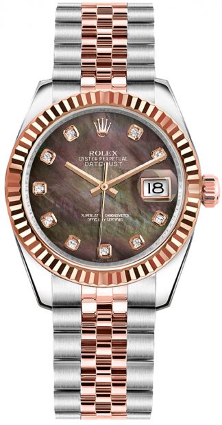 replique Rolex Datejust 31 Diamond Dial Two Tone Watch 178271