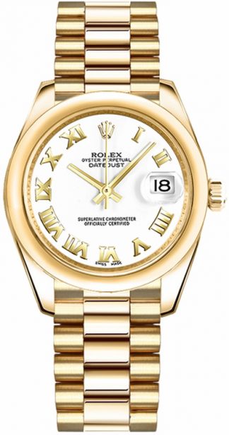 replique Rolex Datejust 31 Gold Women's Watch 178248