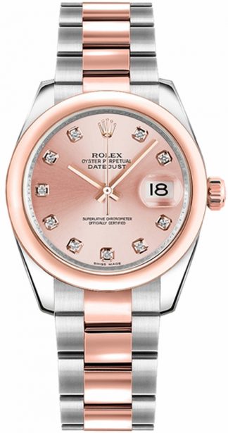 replique Rolex Datejust 31 Montre à cadran en diamant rose 178241