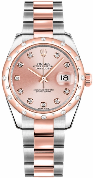 replique Rolex Datejust 31 Montre à cadran en diamant rose 178341