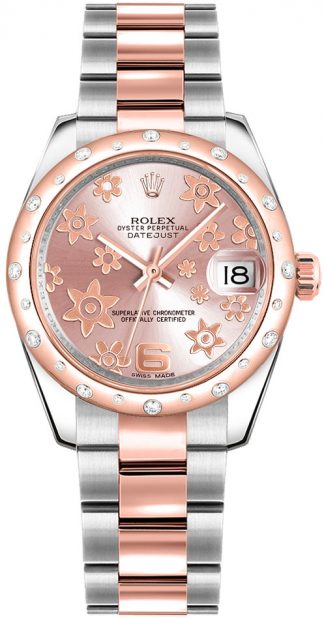 replique Rolex Datejust 31 - Montre à cadran floral rose 178341