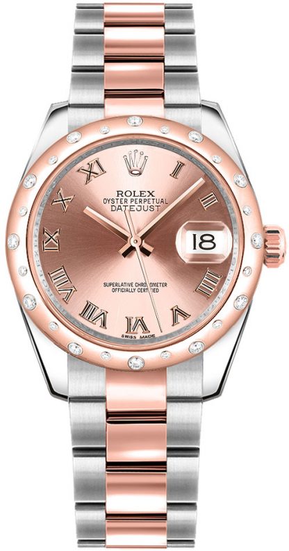 replique Rolex Datejust 31 - Montre à cadran rose et chiffres romains 178341