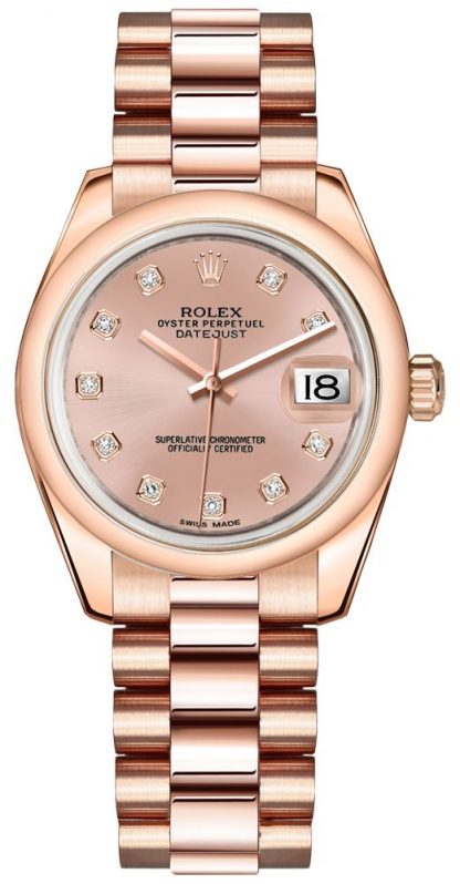 replique Rolex Datejust 31 Pink Dial Women's Watch 178245