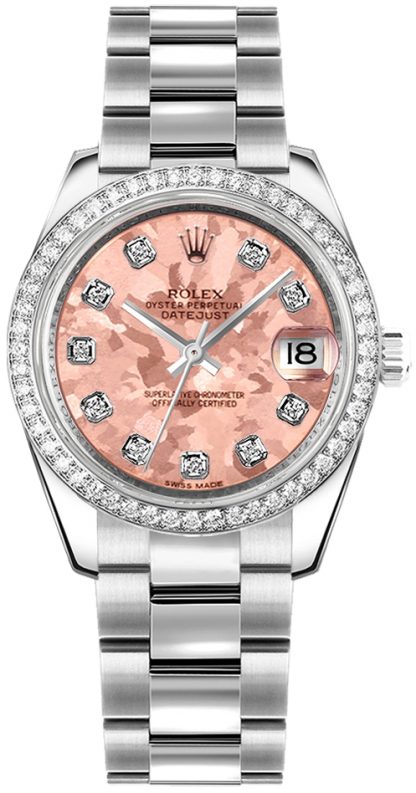 replique Rolex Datejust 31 Pink Diamond Watch 178384