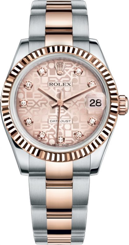 replique Rolex Datejust 31 Pink Jubilee Dial Ladies Watch 178271