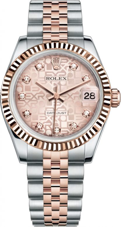 replique Rolex Datejust 31 Pink Jubilee Dial Watch 178271