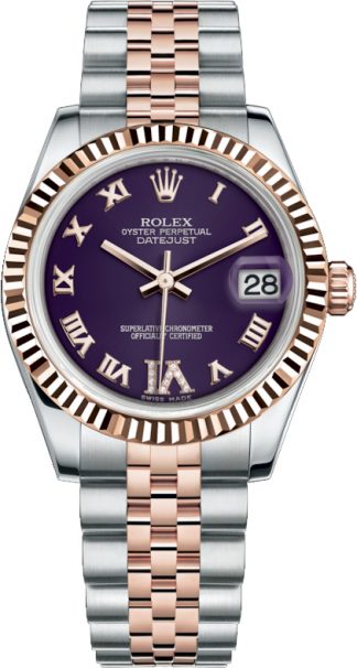 replique Rolex Datejust 31 Purple Dial Watch 178271