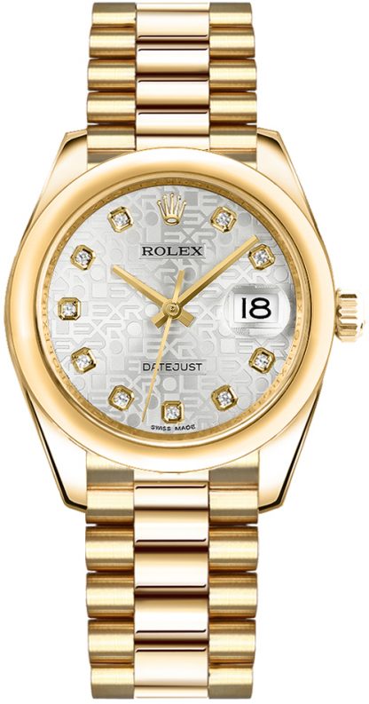 replique Rolex Datejust 31 Silver Dial Gold Women's Watch 178248