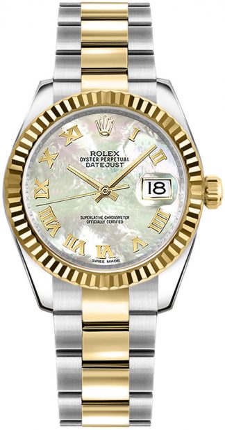 replique Rolex Datejust 31 White Mother of Pearl Dial Women's Watch 178273