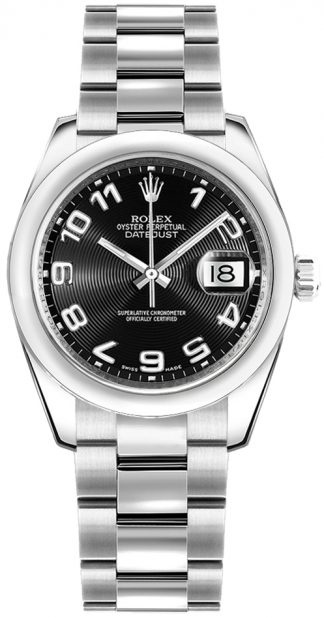 replique Rolex Datejust 31 acier cadran noir montre 178240