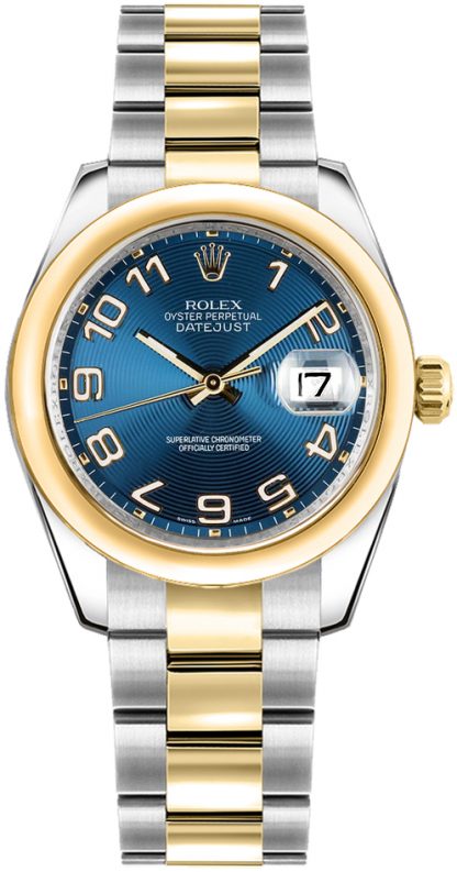 replique Rolex Datejust 31 acier et or cadran bleu Montre 178243