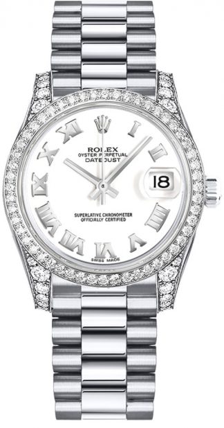 replique Rolex Datejust 31 cadran blanc Diamond Watch 178159