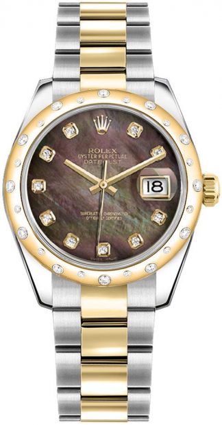 replique Rolex Datejust 31 cadran nacre noire pour femme 178343