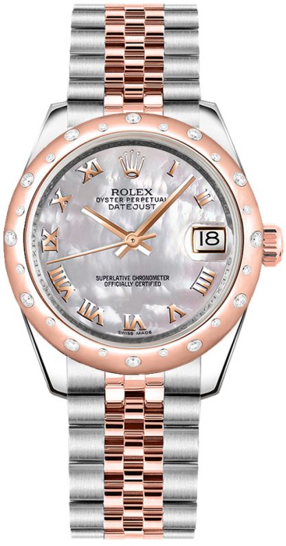 replique Rolex Datejust 31 cadran nacré en or rose et acier 178341