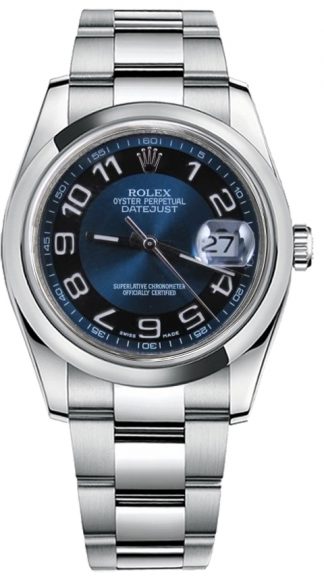 replique Rolex Datejust 36 cadran bleu Montre automatique 116200