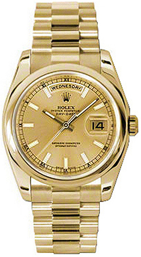 replique Rolex Day-Date 36 President Bracelet Montre en or massif 118208