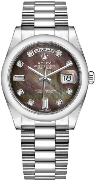 replique Rolex Day-Date 36 President Bracelet Montre en platine 118206