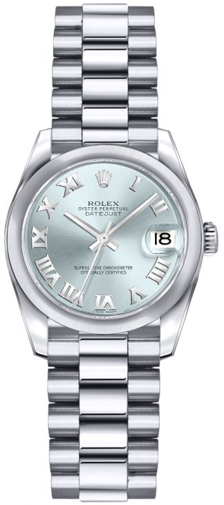 replique Rolex Lady-Datejust 26 Ice Blue Dial Watch 179166