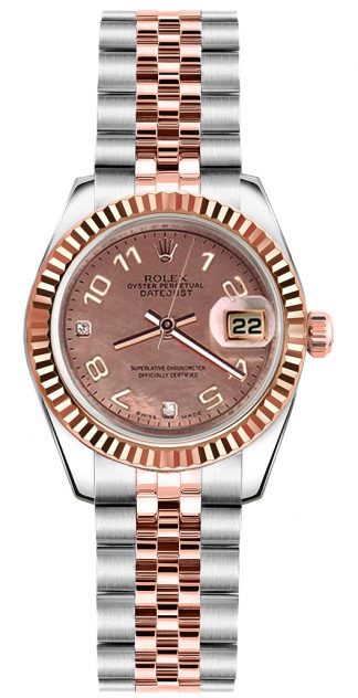 replique Rolex Lady-Datejust 26 Jubilee Bracelet Steel & Rose Gold Watch 179171