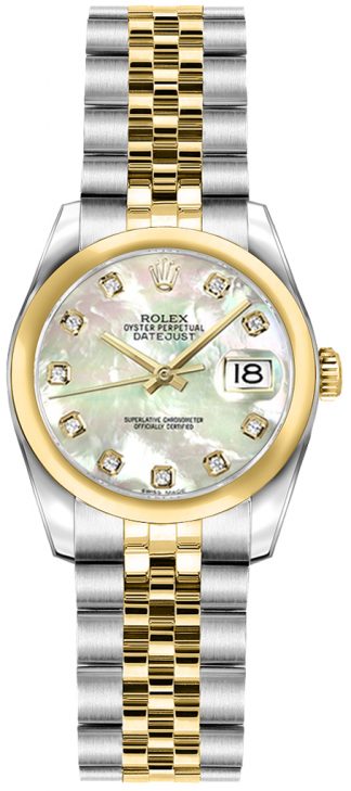 replique Rolex Lady-Datejust 26 Mother of Pearl Diamond Women's Watch 179163