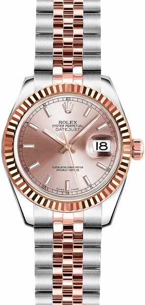 replique Rolex Lady-Datejust 26 Pink Dial Watch 179171