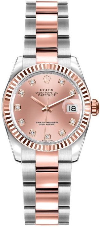 replique Rolex Lady-Datejust 26 Pink Diamond Dial Watch 179171