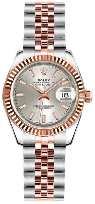 replique Rolex Lady-Datejust 26 SIlver Dial Jubilee Bracelet Watch 179171