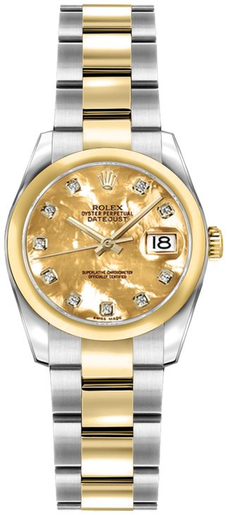 replique Rolex Lady-Datejust 26 Steel & Gold Women's Watch 179163