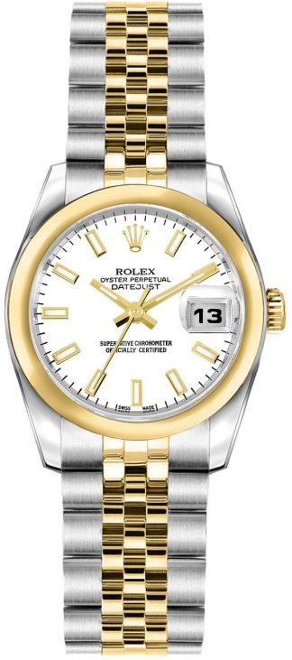 replique Rolex Lady-Datejust 26 White Dial Jubilee Bracelet Watch 179163