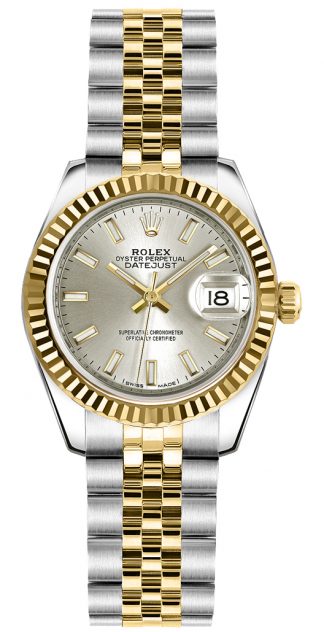 replique Rolex Lady-Datejust 26 cadran argenté Jubilee Bracelet Montre 179173