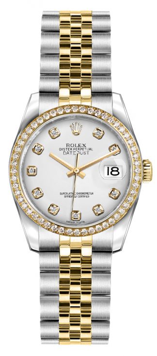 replique Rolex Lady-Datejust 26 cadran diamant blanc or et acier 179383